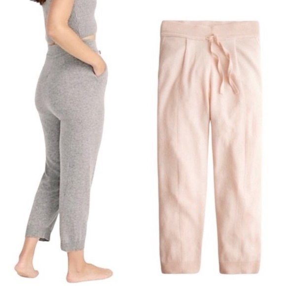 J. Crew Other - J. Crew 100% Cashmere Sweatpant Joggers High Rise Moroccan Sand Pant Size M NWT